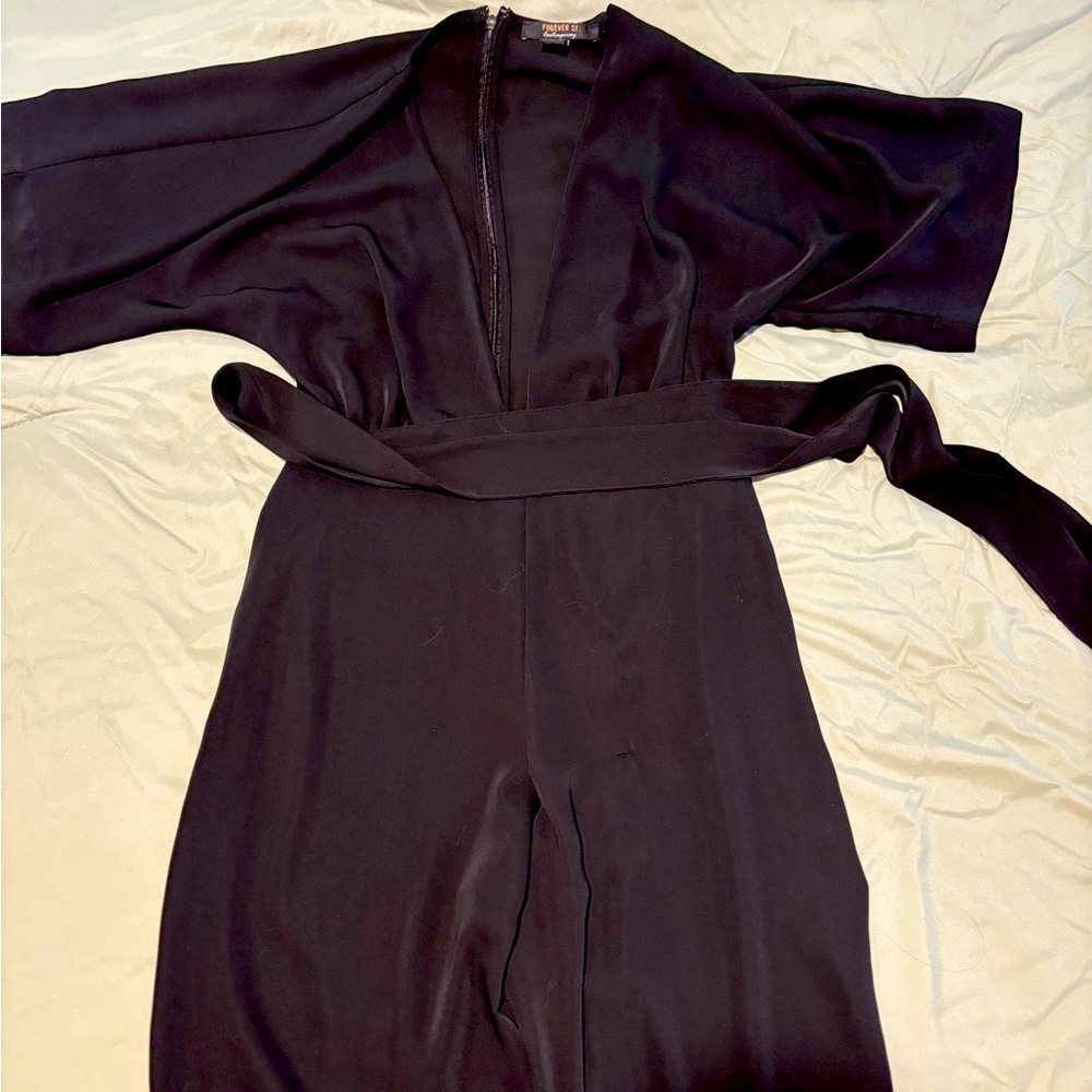Forever 21 deep v jumpsuit